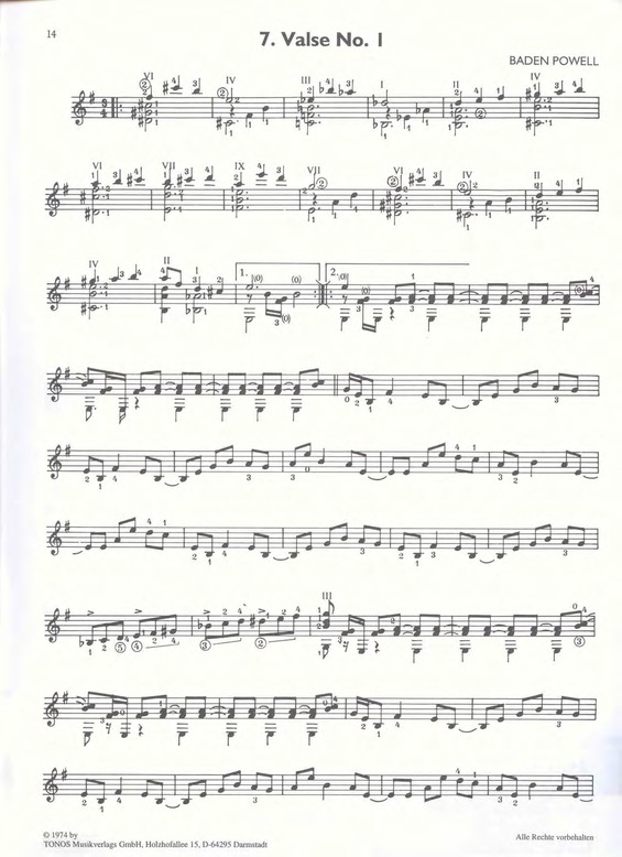 Partitura da música Valse No 1