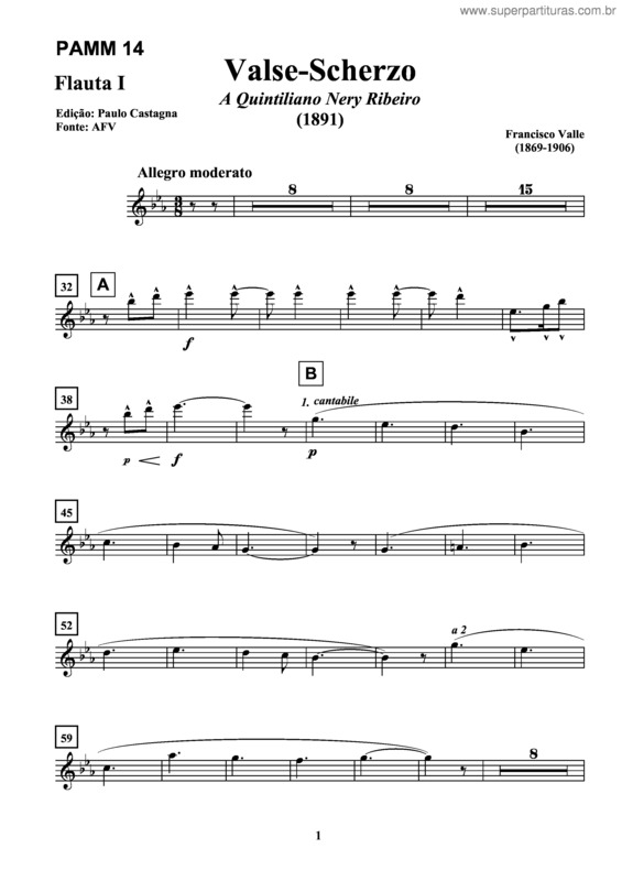 Partitura da música Valse-Scherzo v.2