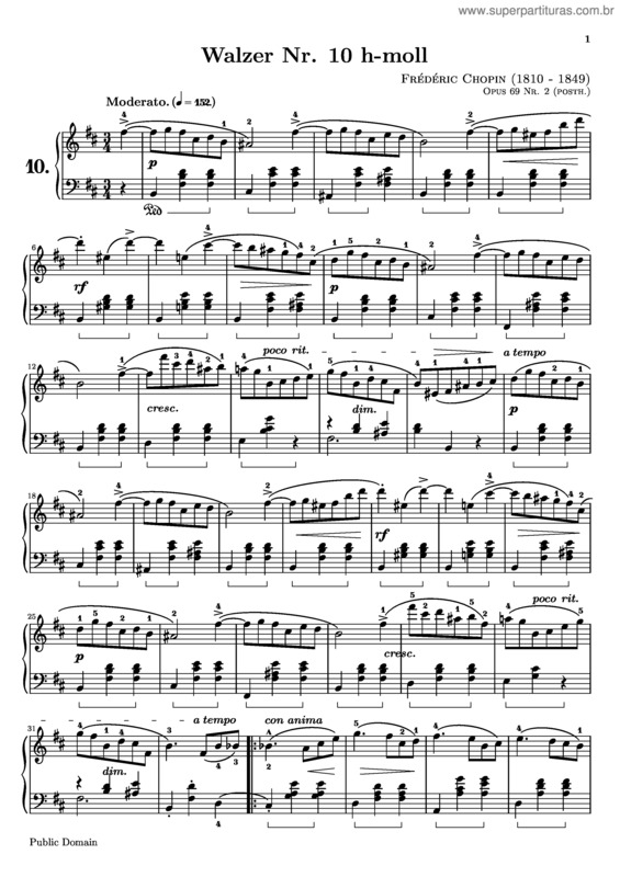 Partitura da música Valse v.3