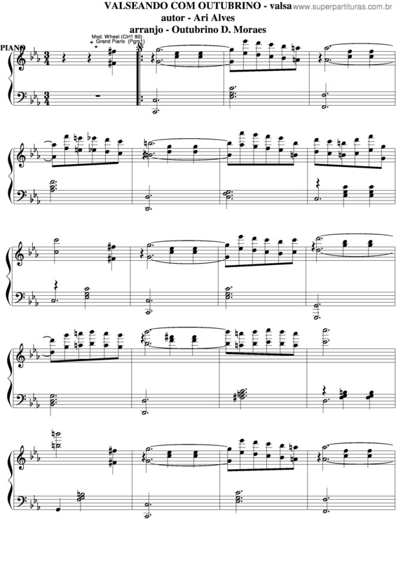 Partitura da música Valseando Com Outubrino v.4