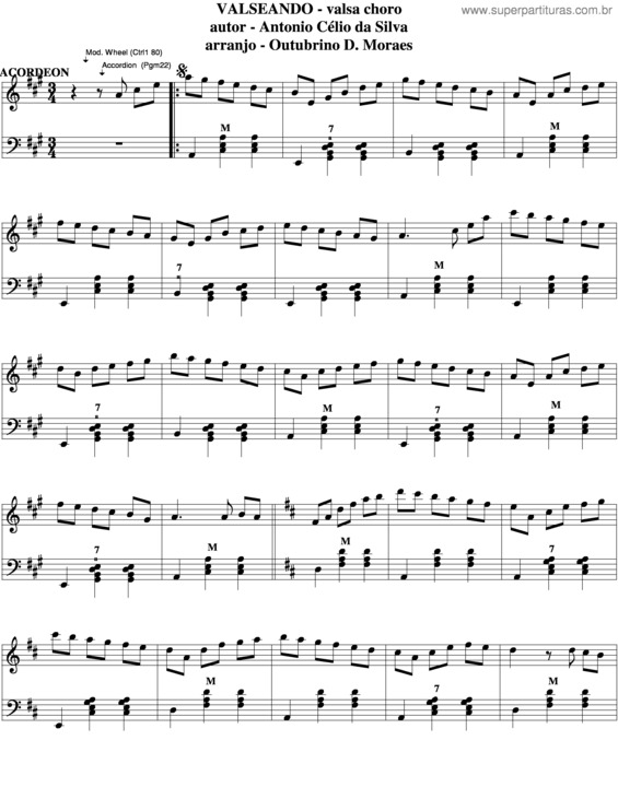 Partitura da música Valseando v.3