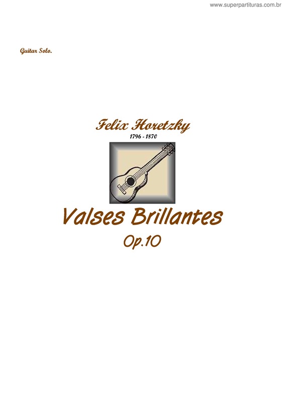 Partitura da música Valses Brillantes