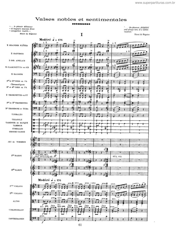 Partitura da música Valses nobles et sentimentales v.2