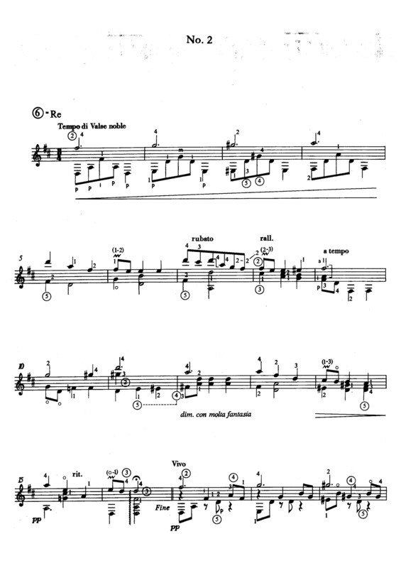 Partitura da música Valses Poéticos Nº2