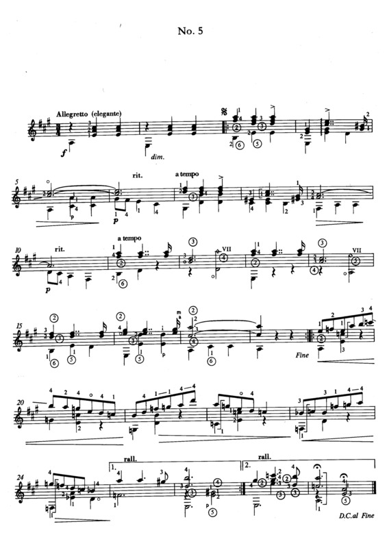 Partitura da música Valses Poéticos Nº5