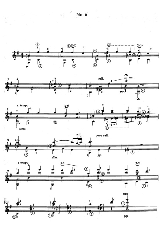 Partitura da música Valses Poéticos Nº6