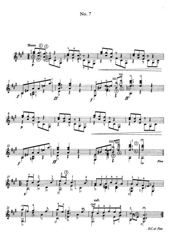 Partitura da música Valses Poéticos Nº7