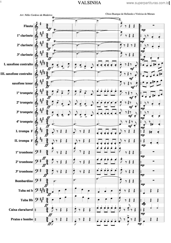 Partitura da música Valsinha v.3