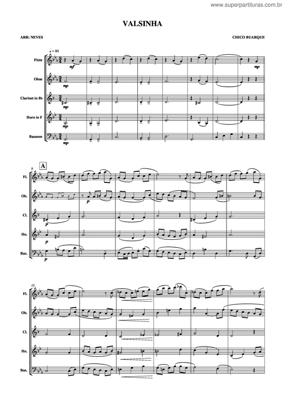 Partitura da música Valsinha v.5