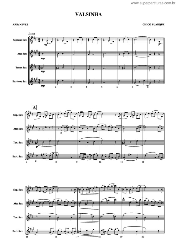 Partitura da música Valsinha v.6