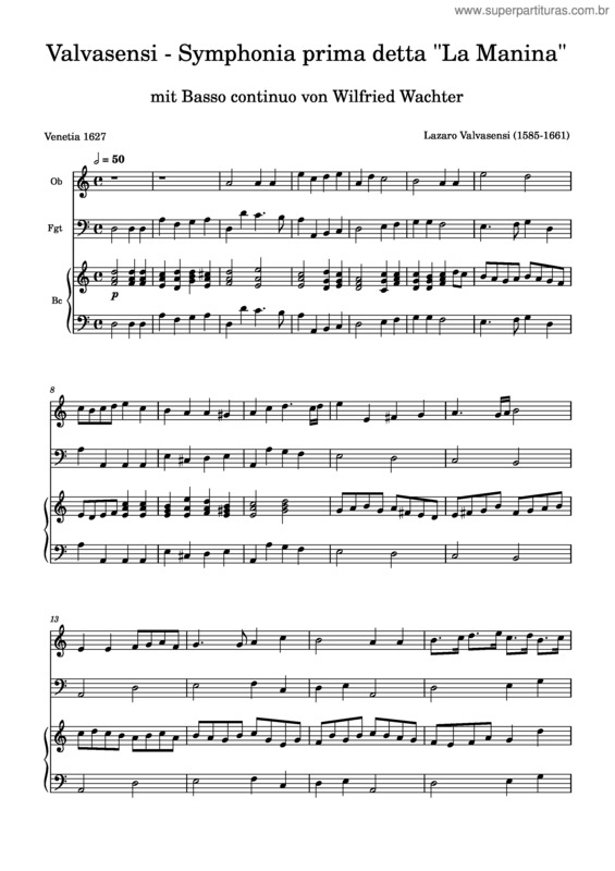 Partitura da música Valvasensi – Symphonia Prima Detta La_Manina