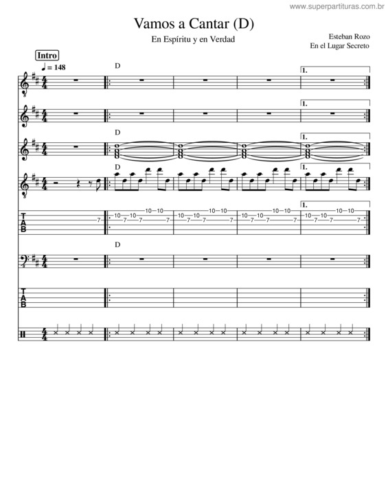 Partitura da música Vamos A Cantar – En Espíritu Y En Verdad