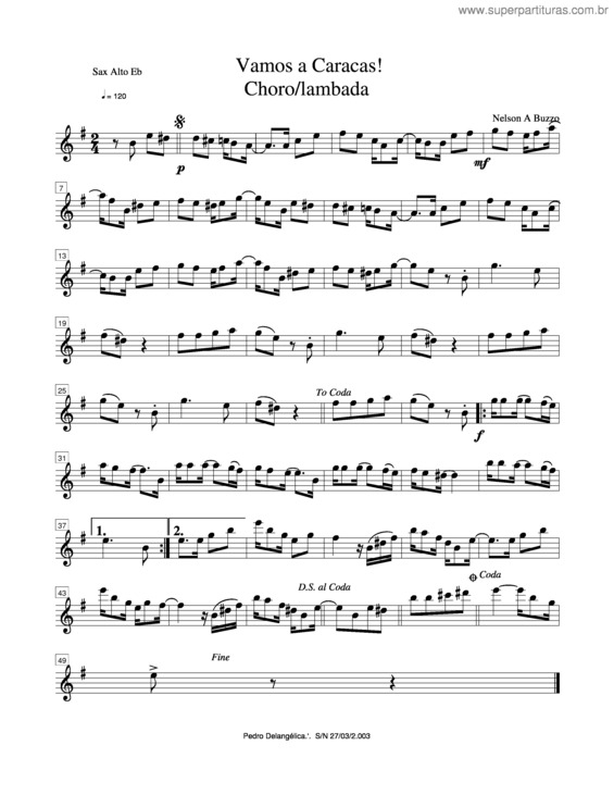 Partitura da música Vamos A Caraca!
