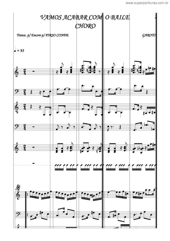 Partitura da música Vamos Acabar Com O Baile v.4