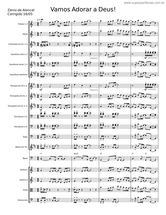 Partitura da música Vamos Adorar A Deus v.6