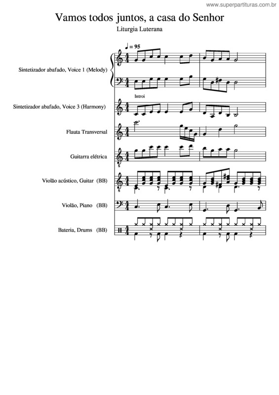 Partitura da música Vamos Todos Juntos