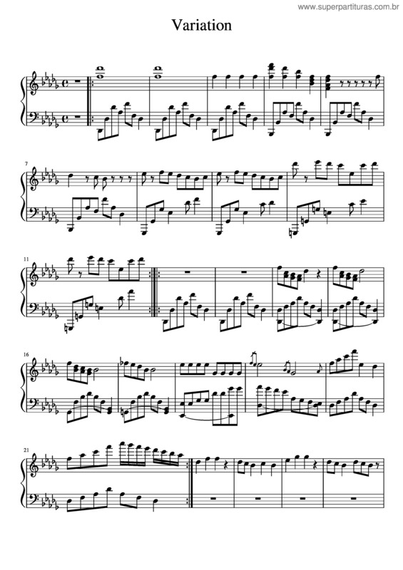 Partitura da música Variation Ave Maria v.2