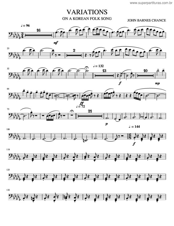 Partitura da música Variations On A Korean Folk Song v.4