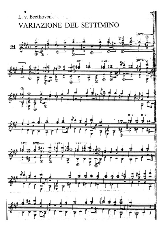 Partitura da música Variazione Del Settimino