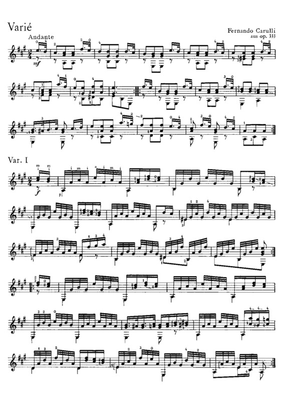 Partitura da música Varié Op 333