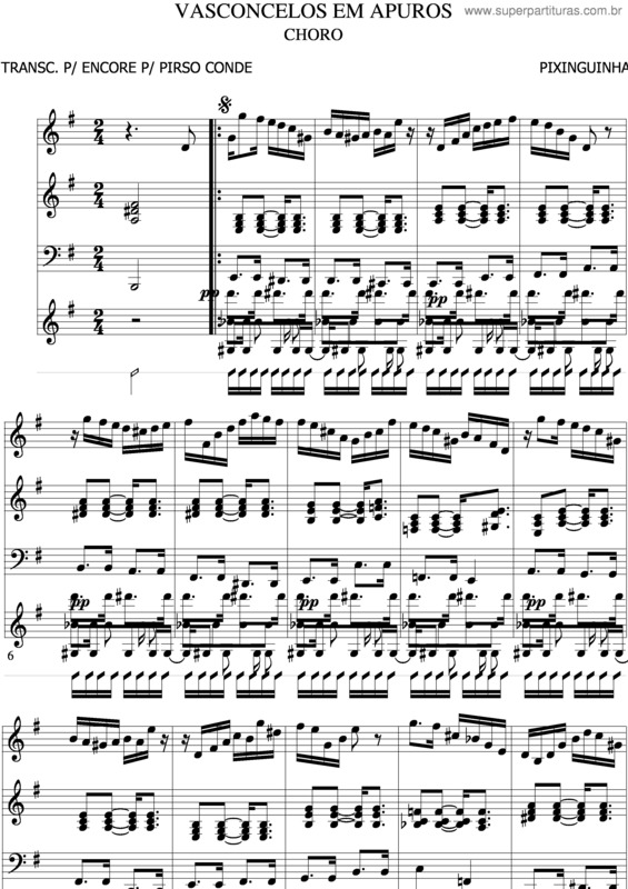 Partitura da música Vasconcelos Em Apuros v.2