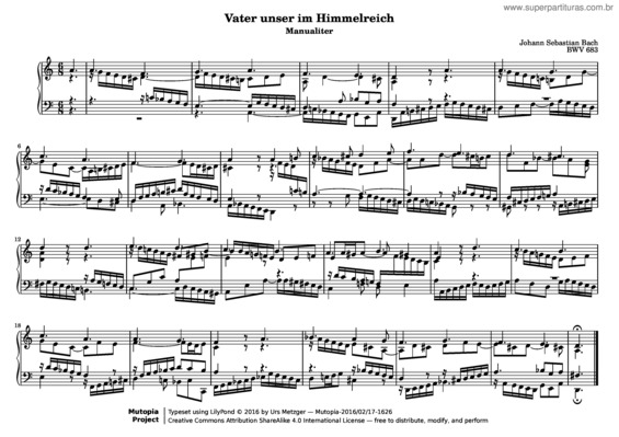 Partitura da música Vater unser im Himmelreich v.3