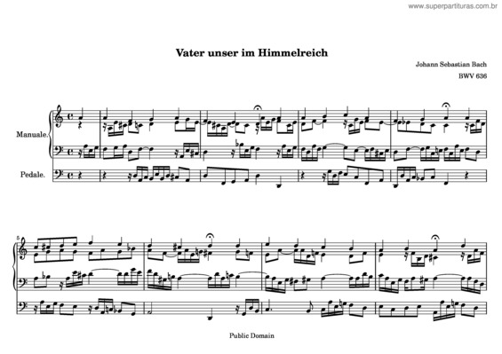 Partitura da música Vater unser im Himmelreich