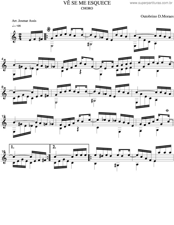 Partitura da música Vê Se Me Esquece v.3