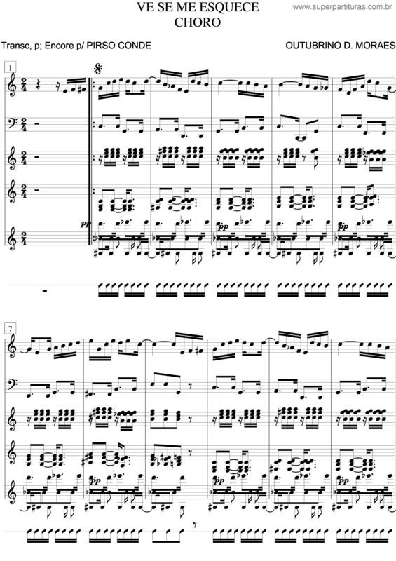 Partitura da música Vê Se Me Esquece v.4