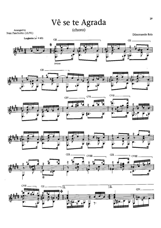 Partitura da música Vê Se Te Agrada v.6