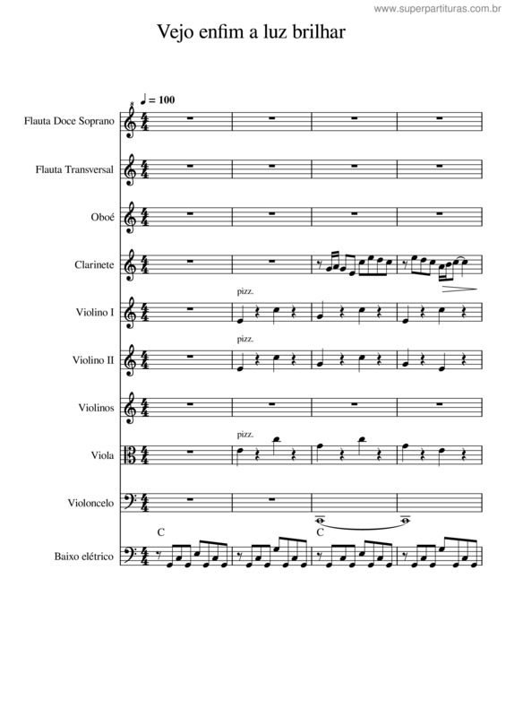 Partitura da música Vejo Enfim A Luz Brilhar 2025 Revisado