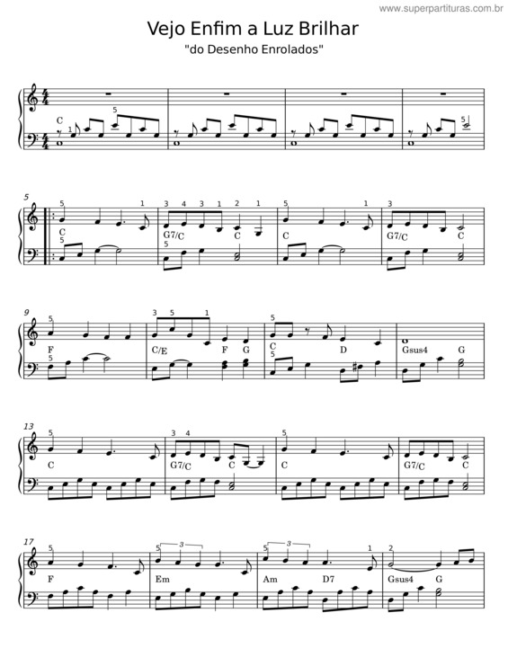 Partitura da música Vejo Enfim A Luz Brilhar v.3