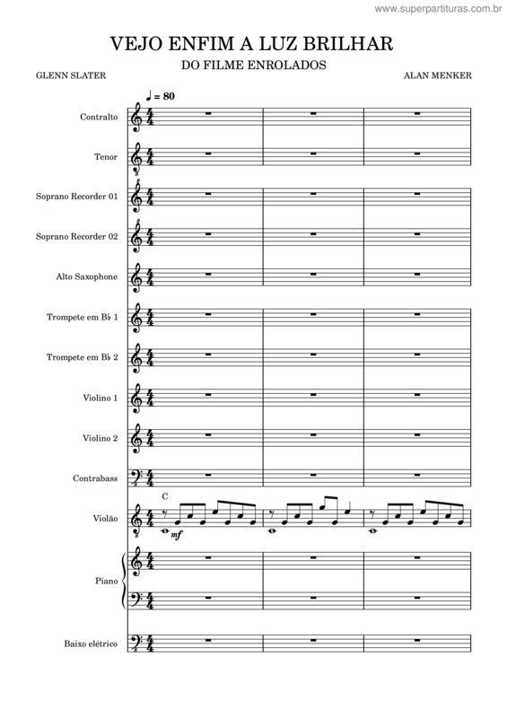 Partitura da música Vejo Enfim A Luz Brilhar v.5