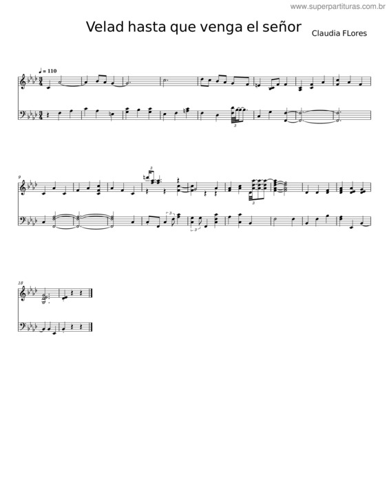 Partitura da música Velad Hasta Que Venga El Señor
