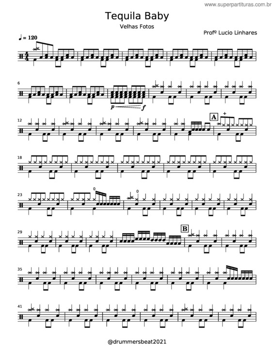 Partitura da música Velhas Fotos – Tequila Baby