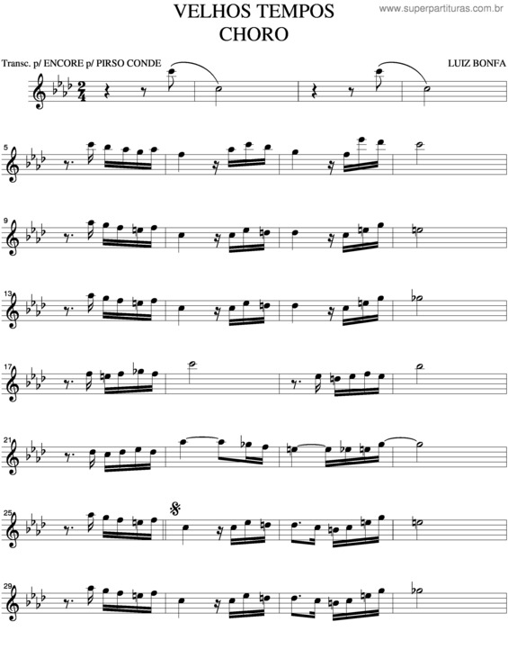 Partitura da música Velhos Tempos v.3