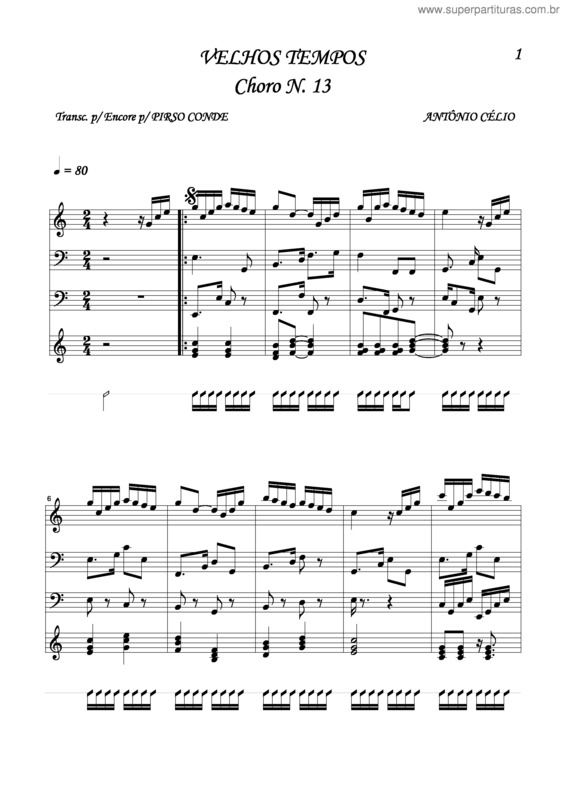 Partitura da música Velhos Tempos v.7