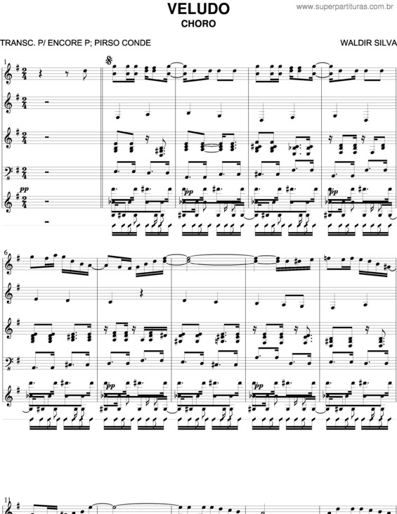 Partitura da música Veludo v.2
