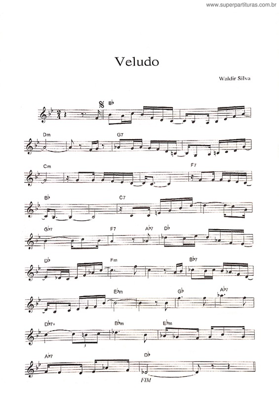 Partitura da música Veludo v.3