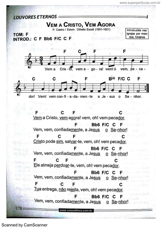 Partitura da música Vem A Cristo, Vem Agora