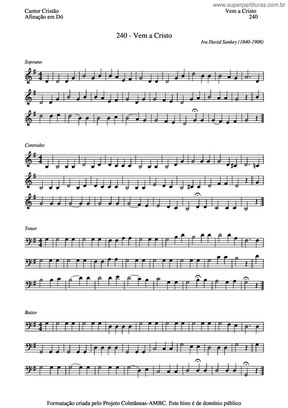 Partitura da música Vem A Cristo v.5