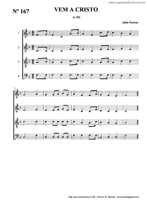 Partitura da música Vem A Cristo v.8