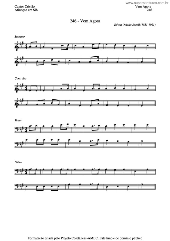 Partitura da música Vem Agora v.3