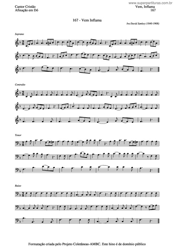 Partitura da música Vem Inflama v.2