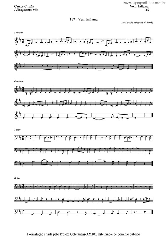 Partitura da música Vem Inflama v.4