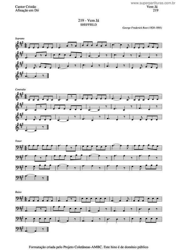 Partitura da música Vem Já v.2