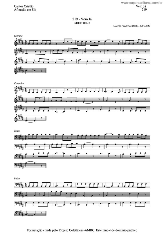 Partitura da música Vem Já v.3