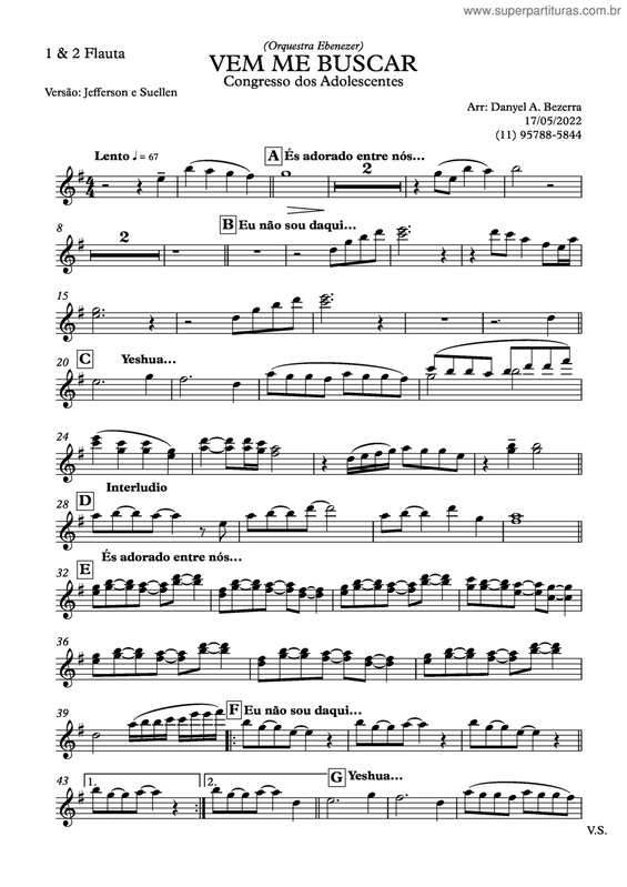 Partitura da música Vem Me Buscar v.3
