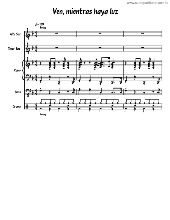 Partitura da música Ven, Mientras Haya Luz