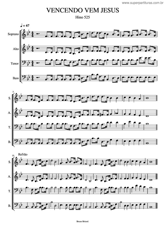 Partitura da música Vencendo Vem Jesus v.10